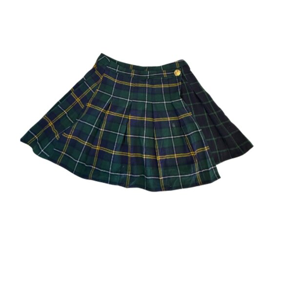 Anthropologie Dresses & Skirts - **USED Green and Blue Plaid ANTHROPOLOGIE Mini Skirt Size XS (BB0828)